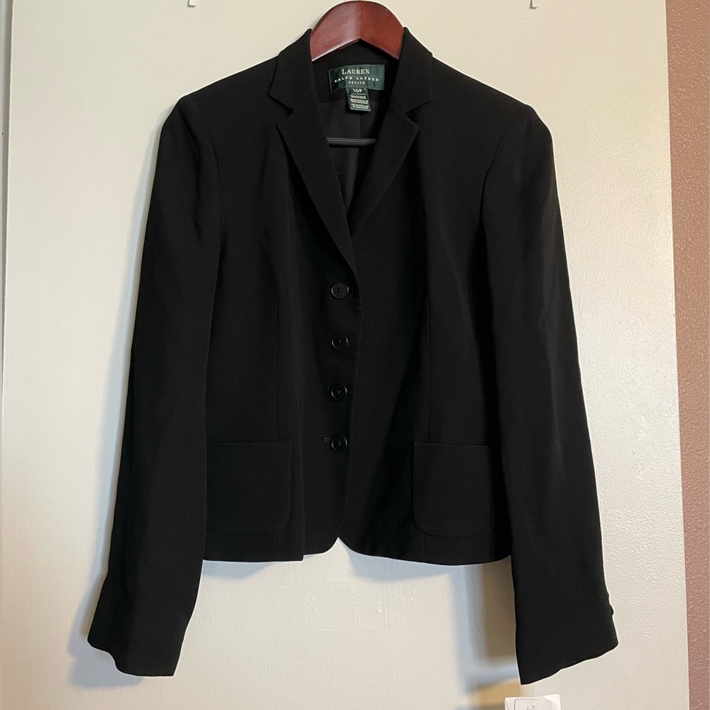 Ralph Lauren New Petite Black Blazer
